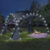 IDMarket Tente dôme LED gris anthracite* Mobilier Pliant D'Appoint|Tonnelles De Jardin