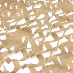 IDMarket Toile ombrage carré 4x4m camouflage sable* Voiles D'Ombrage