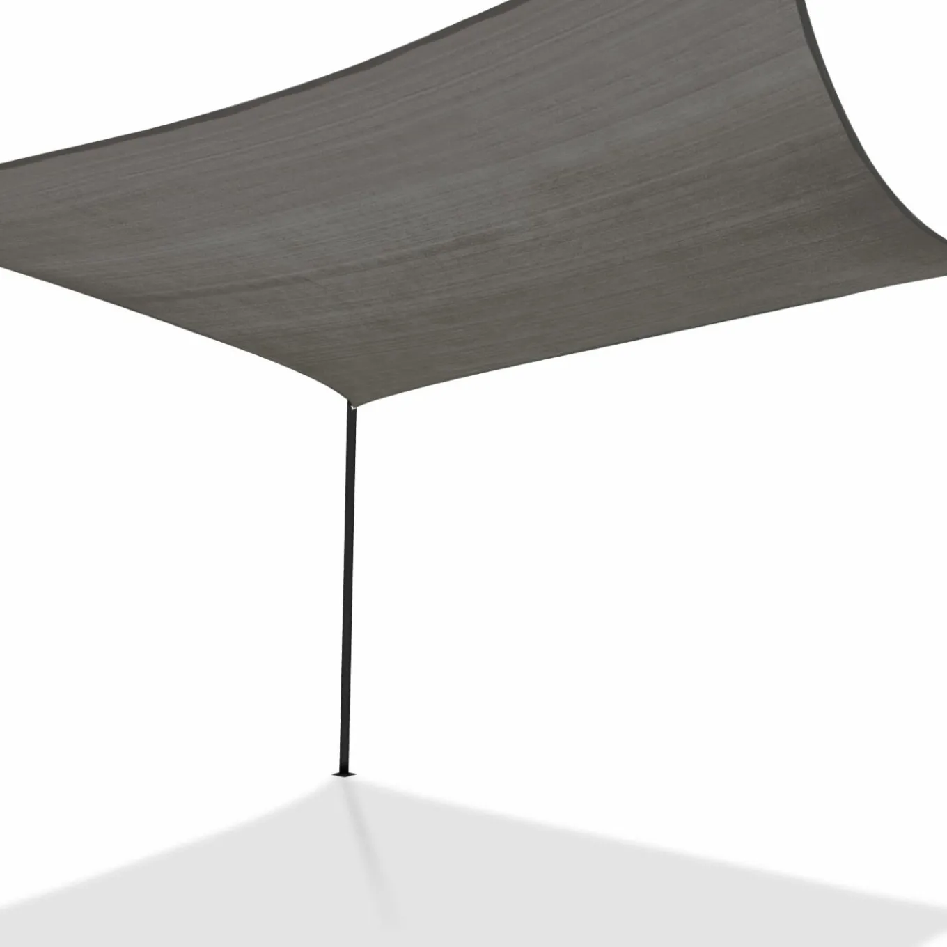 IDMarket Toile ombrage rectangulaire haute densité gris 4x6 m* Voiles D'Ombrage