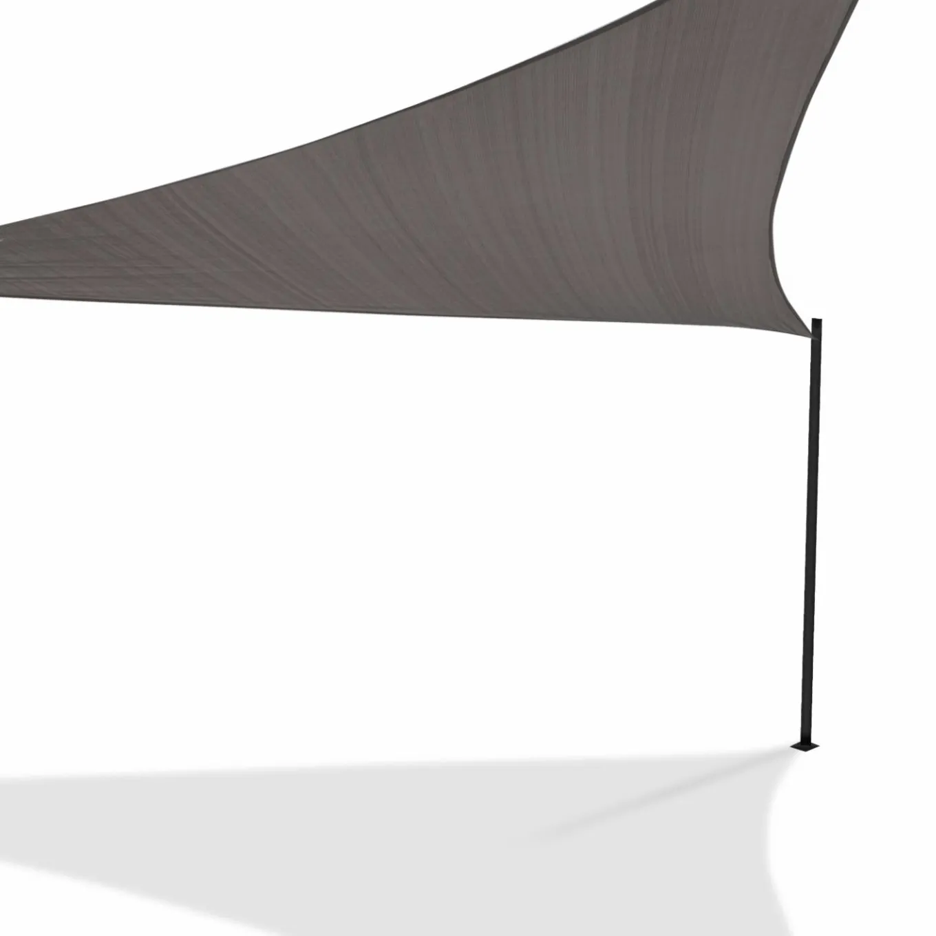IDMarket Toile ombrage triangulaire haute densité gris* Voiles D'Ombrage