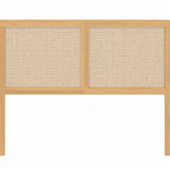 IDMarket Tête de lit aspect cannage et bois 140 cm* Meubles En Bois|Collection Cannage