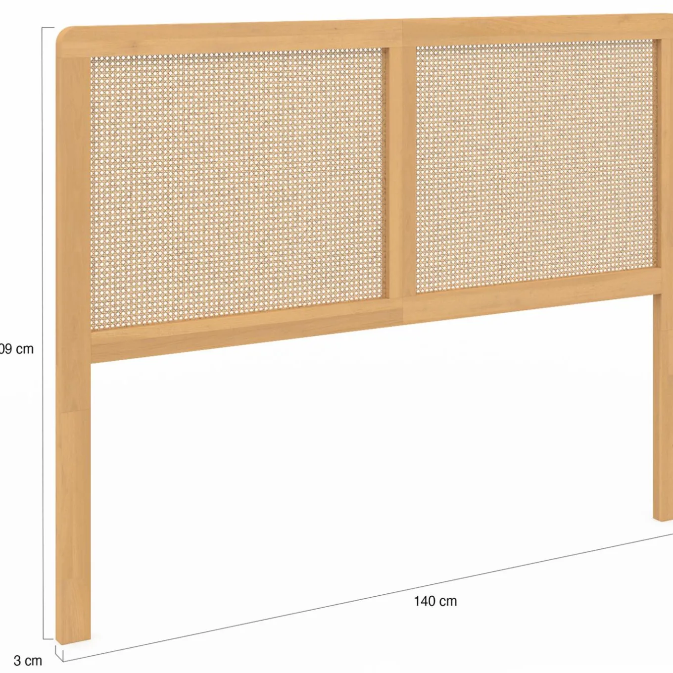 IDMarket Tête de lit aspect cannage et bois 140 cm* Meubles En Bois|Collection Cannage