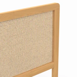 IDMarket Tête de lit aspect cannage et bois 140 cm* Meubles En Bois|Collection Cannage