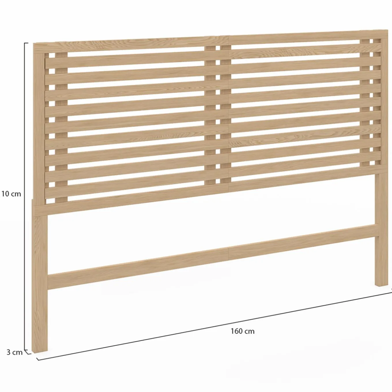 IDMarket Tête de lit en lattes coloris bois clair 160 cm* Têtes De Lit|Chambre Complète Adulte