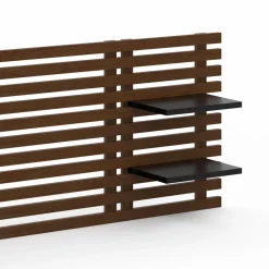 IDMarket Tête de lit en lattes de bois vieilli 240 cm style moderne* Meubles En Bois|Collection Vintage