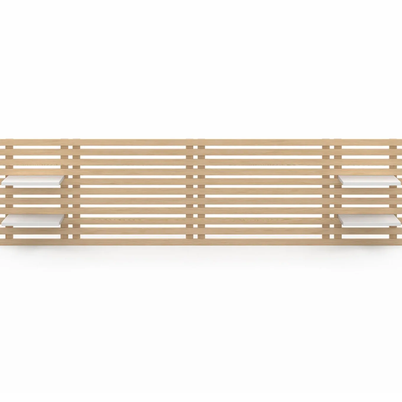 IDMarket Tête de lit en lattes de bois clair* Meubles Blancs|Meubles En Bois