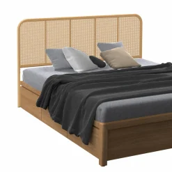 IDMarket Tête de lit façon cannage 160 cm sur pied* Meubles En Bois|Collection Cannage