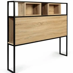 IDMarket Tête de lit industrielle 145 cm bois et métal* Meubles En Bois|Collection Industrielle