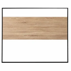IDMarket Tête de lit industrielle 145 cm bois et métal noir* Meubles En Bois|Collection Industrielle