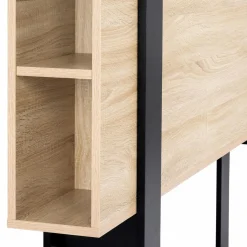 IDMarket Tête de lit industrielle 160 cm bois et noir* Collection Moderne|Têtes De Lit