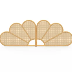 IDMarket Tête de lit suspendue effet rotin et cannage 160 cm en forme de fleur* Collection Cannage|Collection Scandinave