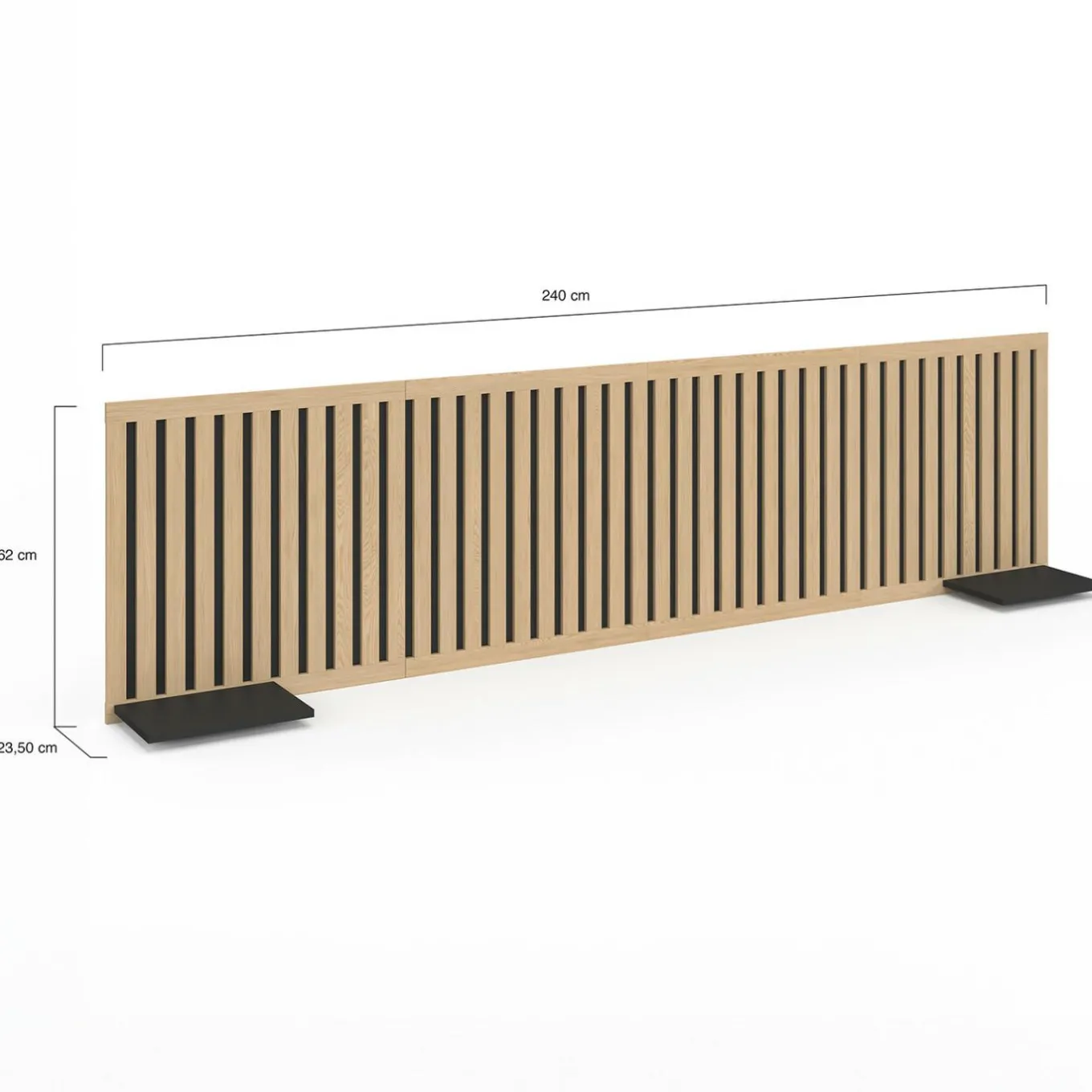 IDMarket Tête de lit suspendue en lattes verticales* Têtes De Lit|Collection Moderne