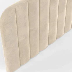 IDMarket Tête de lit suspendue en velours beige 160 cm* Collection Moderne|Têtes De Lit