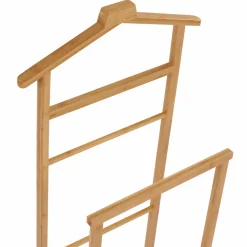 IDMarket Valet de nuit en bambou portant à vêtements* Rangement Et Accessoires|Chambre Complète Adulte