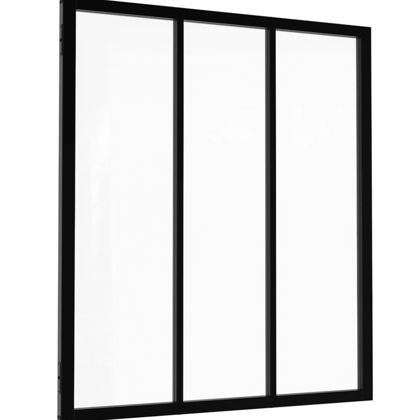 IDMarket Verrière atelier 3 vitrages métal noir et verre trempé* Produits D’Aménagement Intérieur|Collection Agencement Magasin
