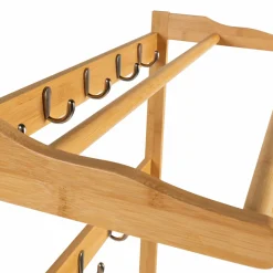 IDMarket Vestiaire d’entrée en bambou avec portant à vêtements et chaussures* Meubles Hauts|Collection Bambou