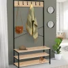 IDMarket Vestiaire d’entrée style industriel avec tablettes* Meubles Hauts|Meubles En Bois