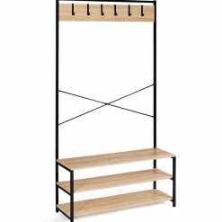IDMarket Vestiaire d’entrée style industriel avec tablettes* Meubles Hauts|Meubles En Bois